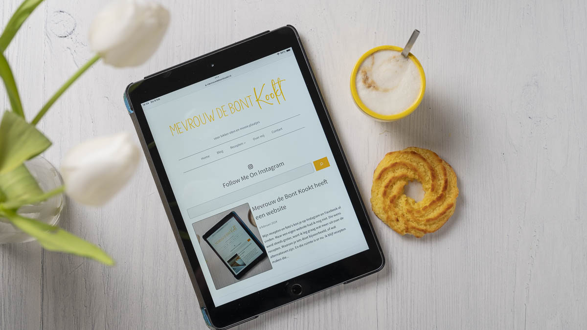 Mevrouw de Bont Kookt heeft een website