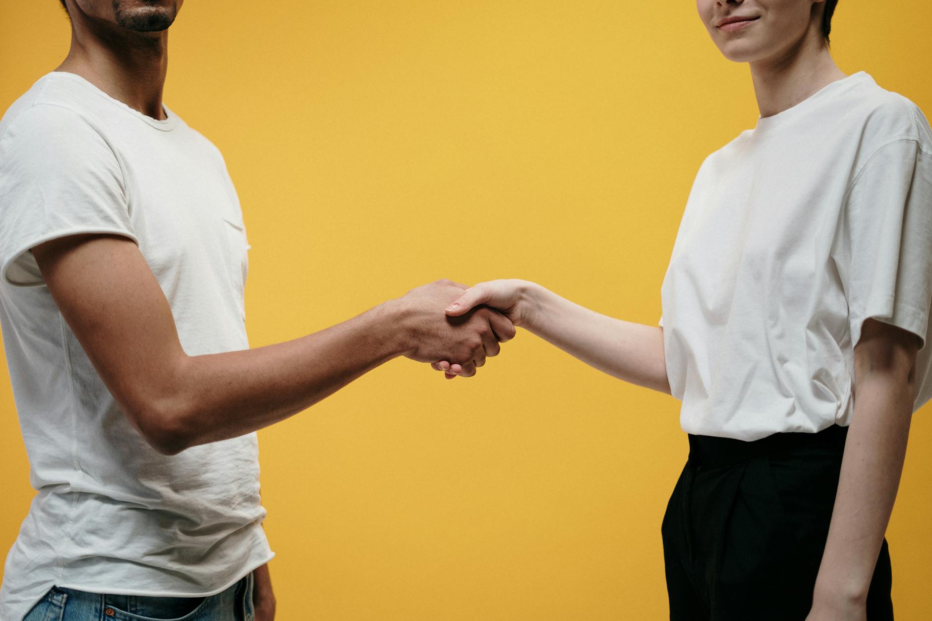 people making handshake as a sign of success