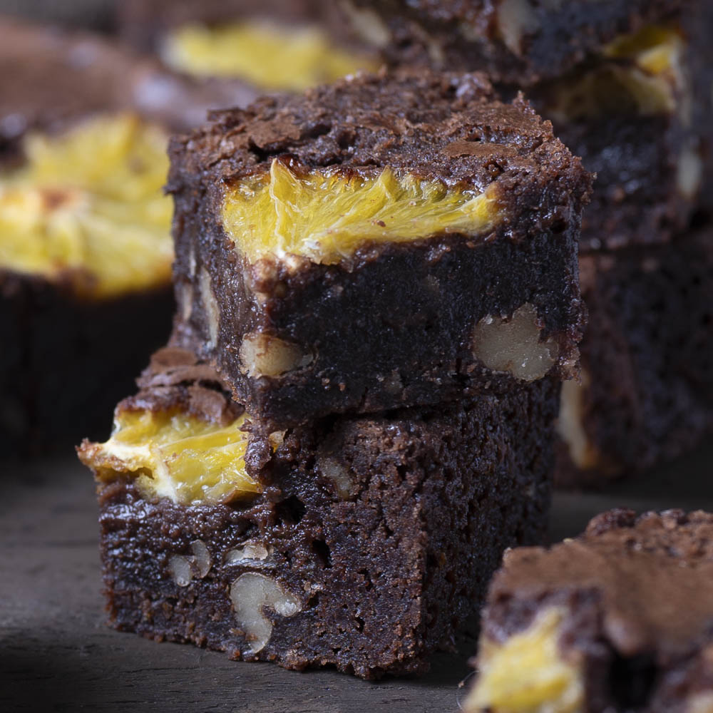 Stukje Brownie Sinaasappel Walnoot
