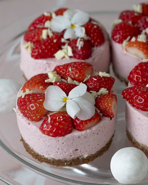 Close Up Cheesecake Aardbeien